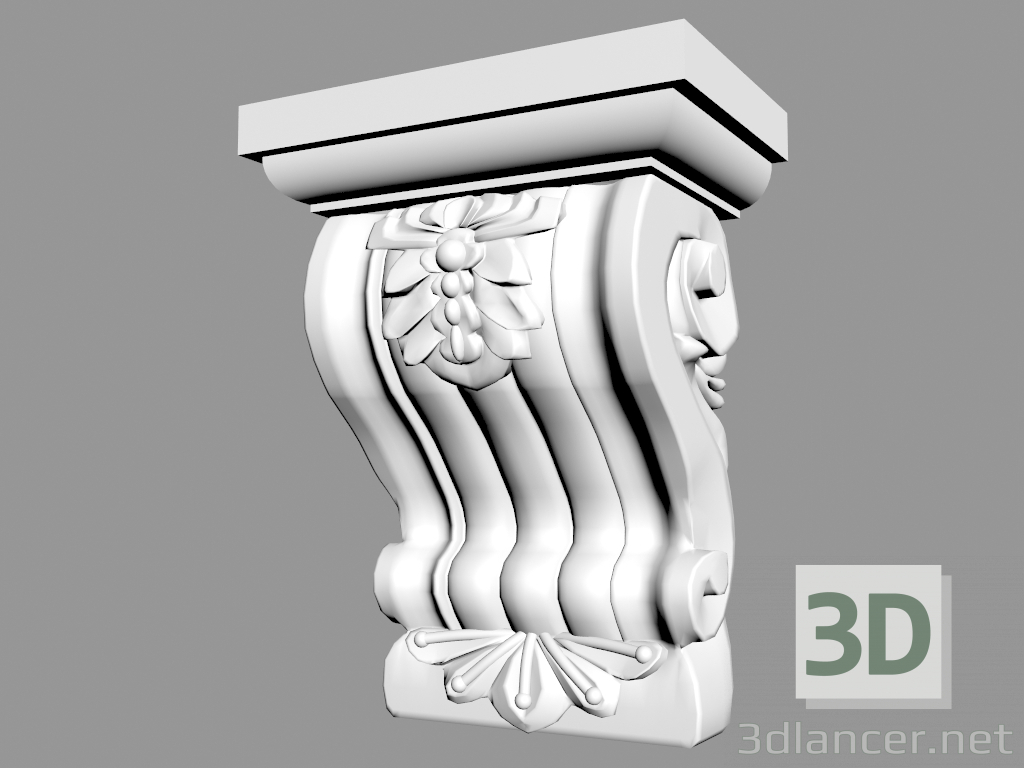 Modelo 3d Suporte B823 - preview