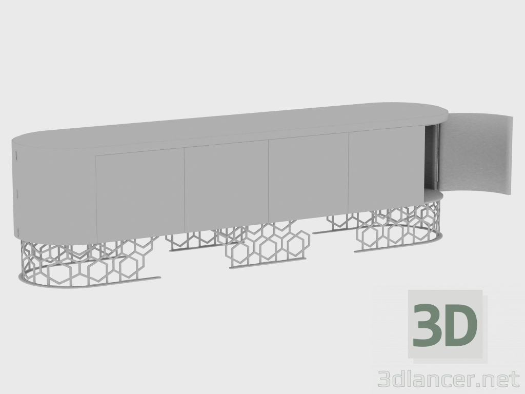 3d модель Шафа для денної зони VICKY LOW CABINET SMOOTH (260X60XH72) – превью