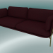 modello 3D Divano divano (LN3.2, 84x220 H 75cm, gambe bronzate, Sunniva 2662) - anteprima