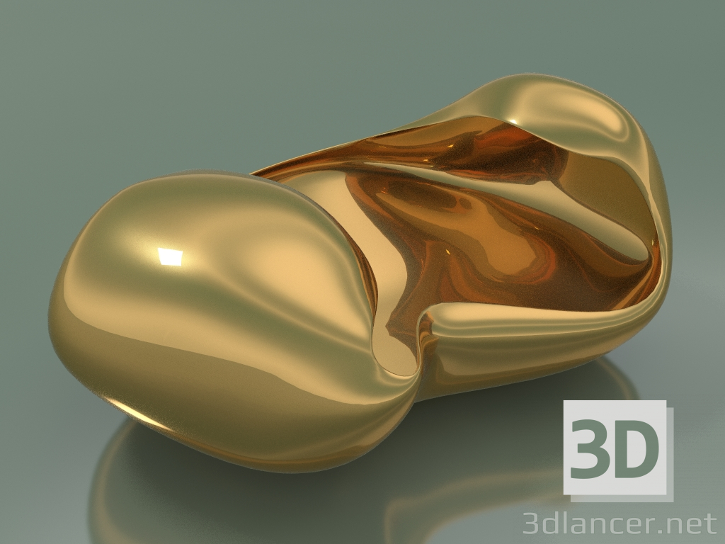 modello 3D Bowl Bouble (Oro) - anteprima