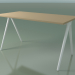 3D Modell Rechteckiger Tisch 5407 (H 74 - 69x139 cm, Laminat Fenix F03, V12) - Vorschau