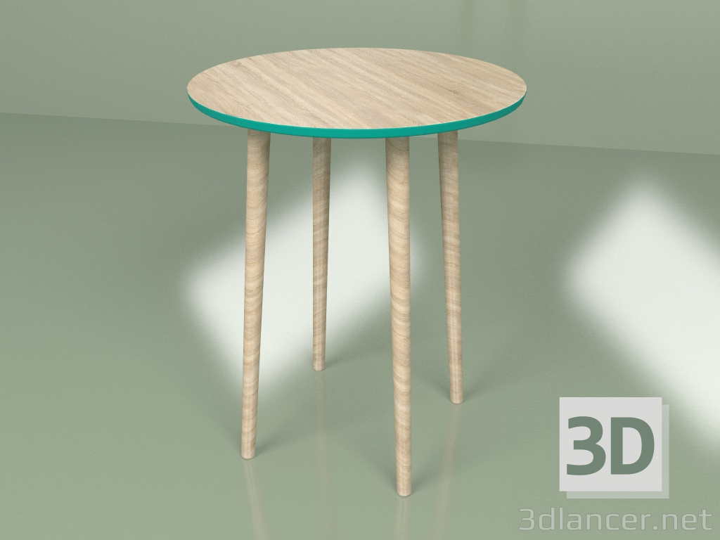 3d model Sputnik table mini veneer (turquoise) - preview