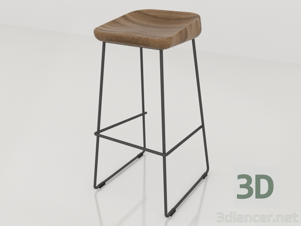 3D Modell Barhocker Wave Bar - Vorschau