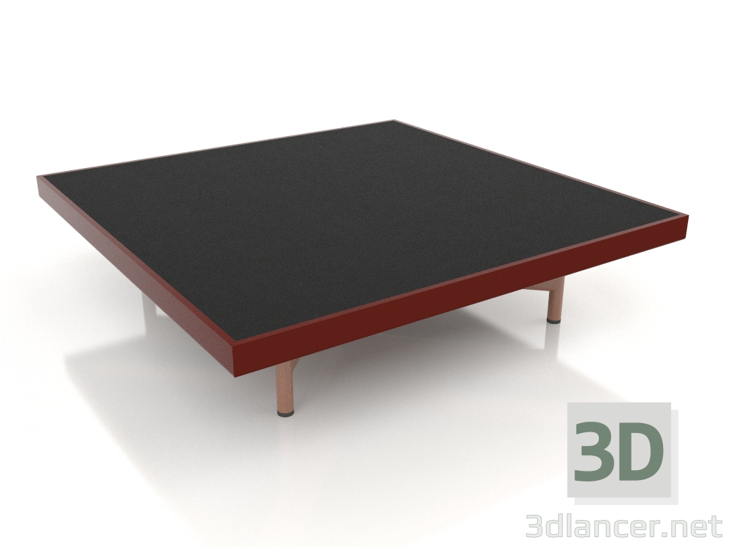 3d model Mesa de centro cuadrada (Rojo vino, DEKTON Domoos) - vista previa