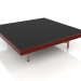 3d model Square coffee table (Wine red, DEKTON Domoos) - preview