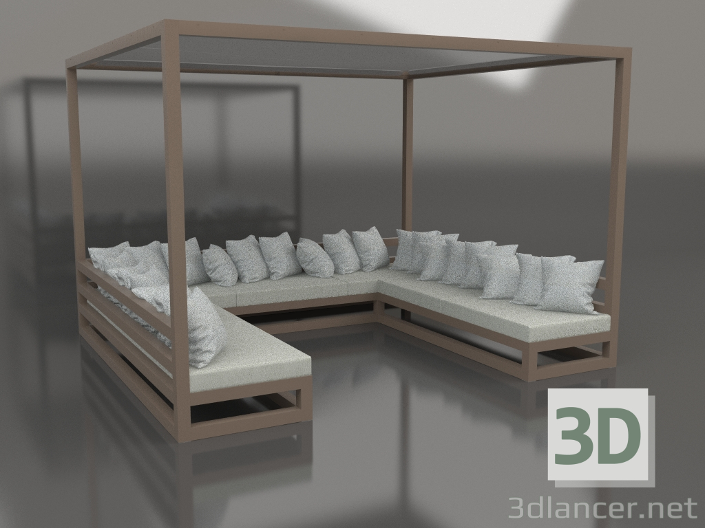 3d model Sofá (Bronce) - vista previa