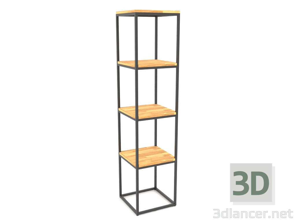 3d model Perchero cuadrado grande (SUELO DE MADERA, 40x40x170) - vista previa