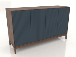 TV sehpası FARGO frezelenmiş cepheli 1600x500x950 mm (koyu kobalt, tütün meşe, seçenek 4)