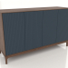 3D Modell TV-Ständer FARGO mit gefrästen Fronten 1600x500x950 mm (Dunkelkobalt, Tabakeiche, Option 4) - Vorschau