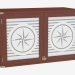 3d model Two-door cabinet with glass doors - preview