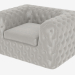 3d model Armchair with combined upholstery CHELSEA - preview