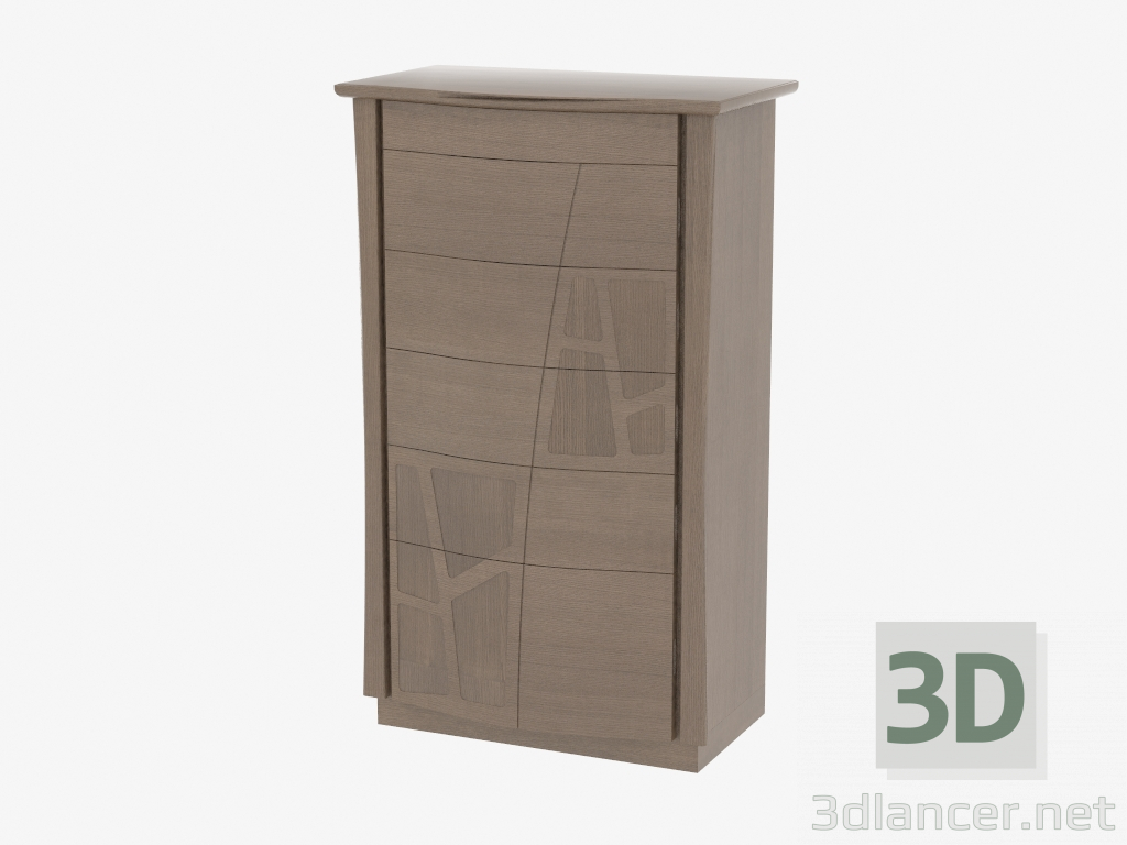 Modelo 3d Peito alta com 6 gavetas na base SEMONZ - preview