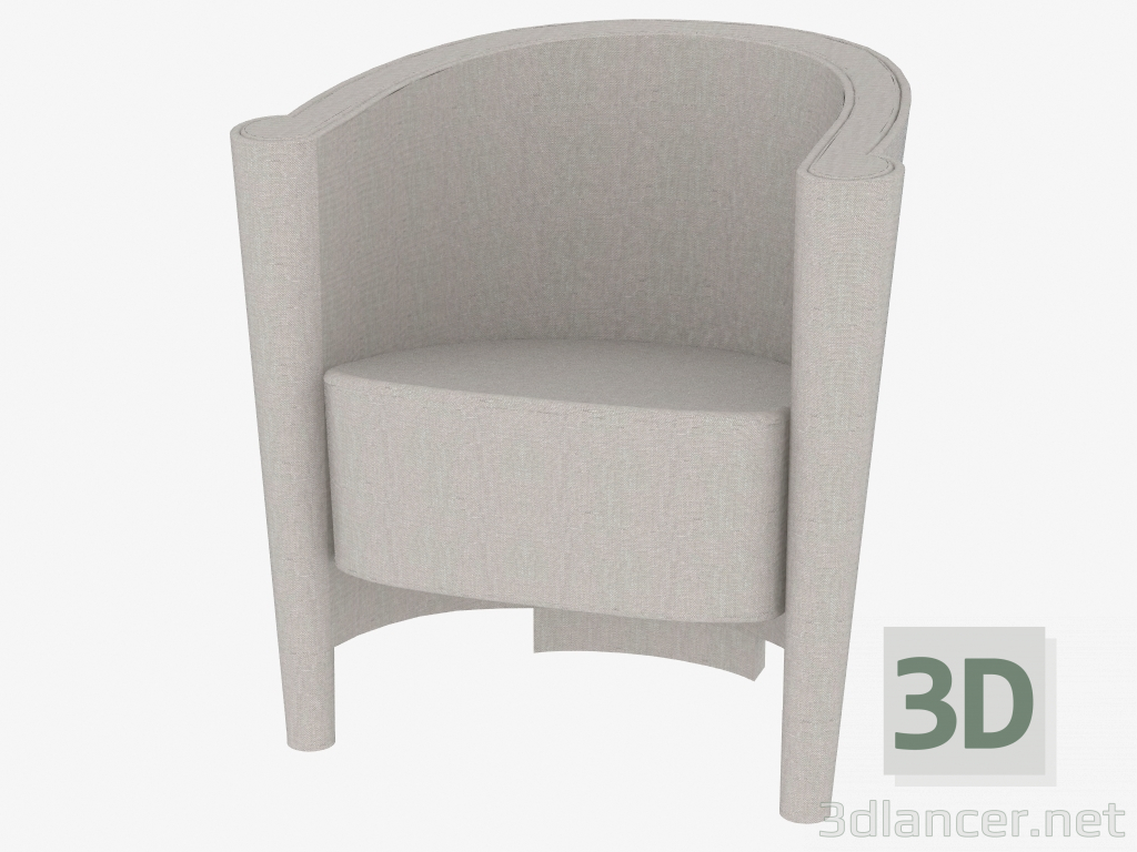 3d model Sillón tapizado - vista previa