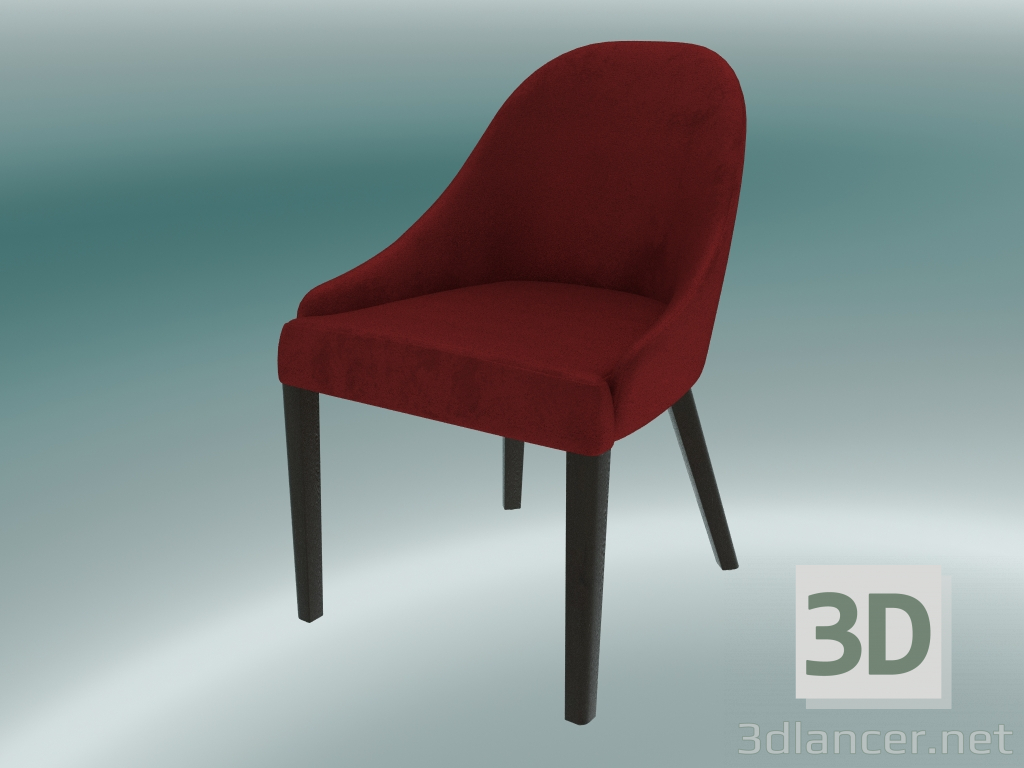 3d model Edgar Half Chair (Rojo) - vista previa