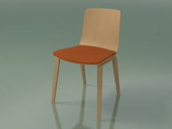 Silla 3978 (4 patas de madera, con una almohada en el asiento, roble)