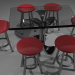 Tabel and Chairs - Mesa y sillas 3D modelo Compro - render