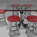 Tabel and Chairs - Mesa y sillas 3D modelo Compro - render