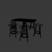 Tabel and Chairs - Mesa y sillas 3D modelo Compro - render