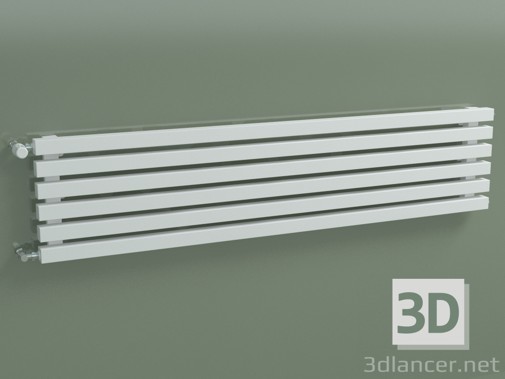 3d model Radiador horizontal RETTA (6 secciones 1500 mm 40x40, blanco mate) - vista previa