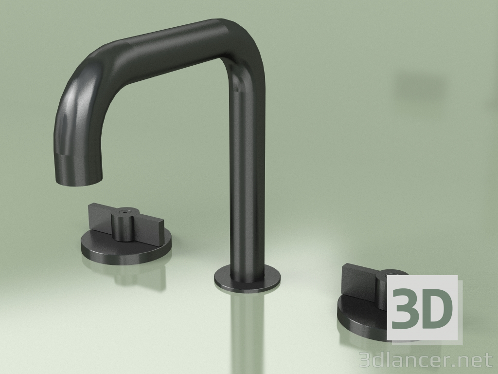 3d model Three-hole mixer with swivel spout (19 31 V, ON) - preview