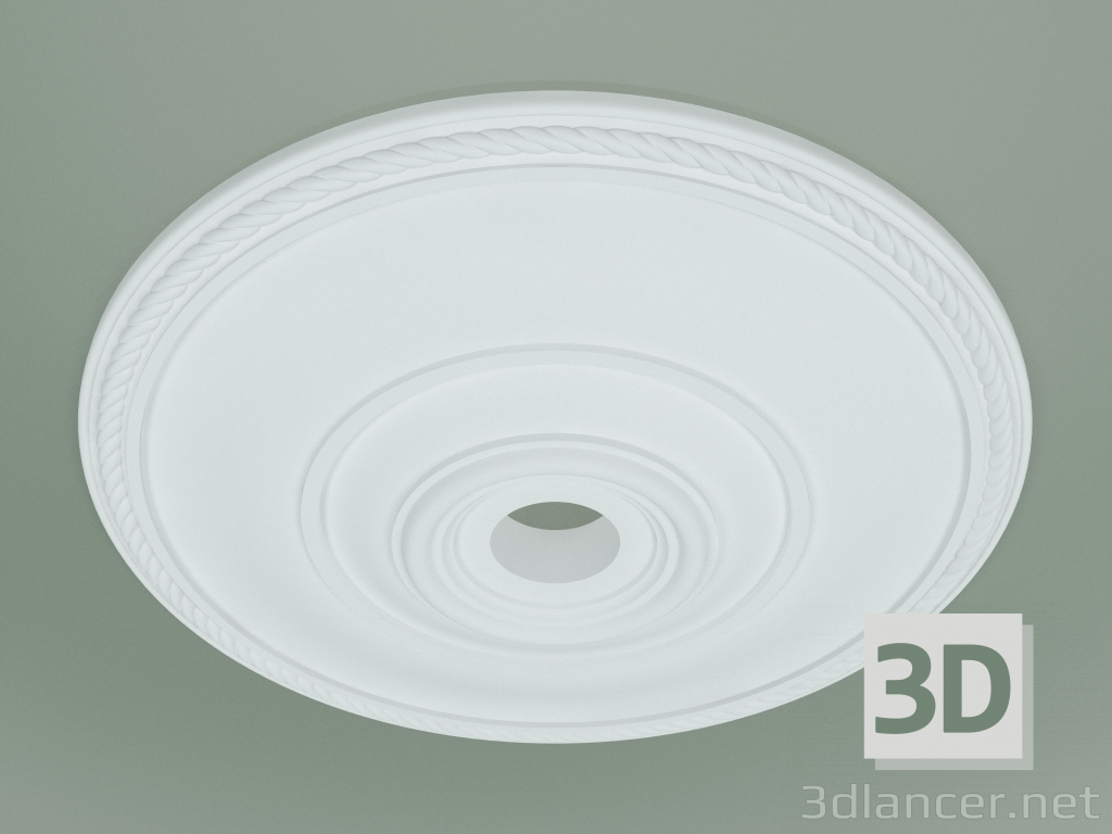 modello 3D Rosetta con ornamento RW005 - anteprima