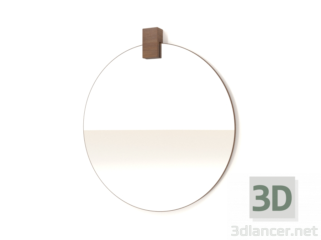 3d модель Зеркало ZL 04 (d=400, wood brown light) – превью