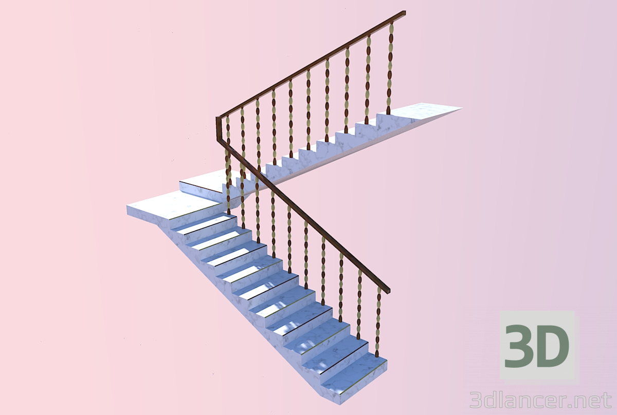 modèle 3D Escaliers - preview