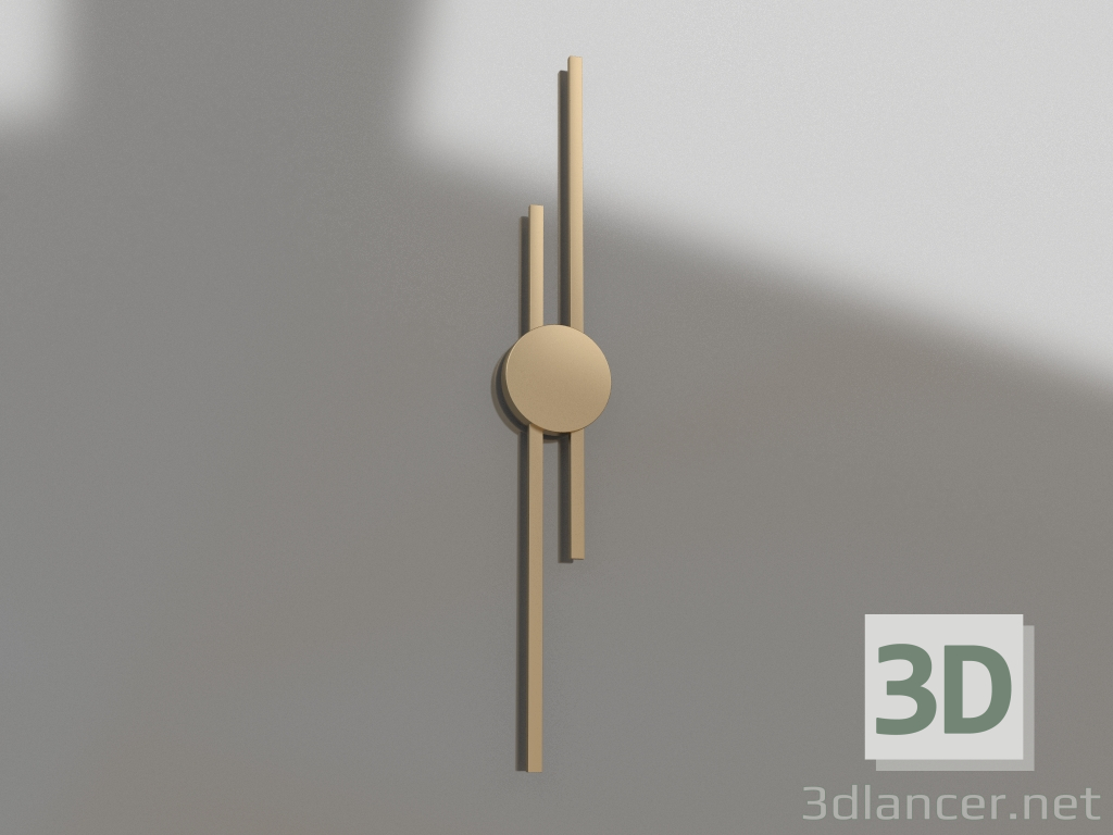 modello 3D Lampada da parete Lauryn oro (08428-902.33) - anteprima