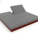 3d model Bed with back 200 (Wine red) - preview