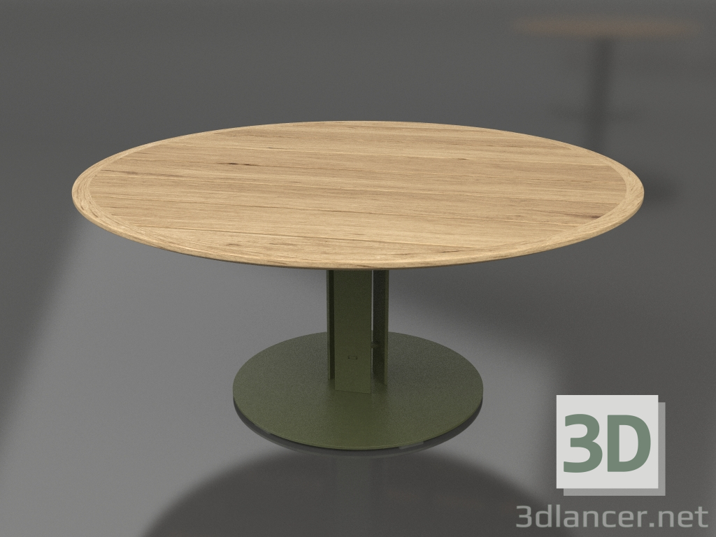 Modelo 3d Mesa de jantar Ø170 (verde oliva, madeira Iroko) - preview