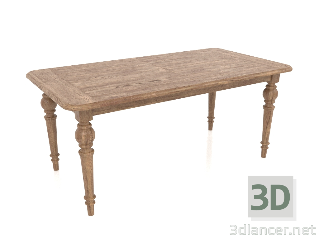 3d model Mesa de comedor corredera, plegada, 1800 mm (roble dorado) - vista previa