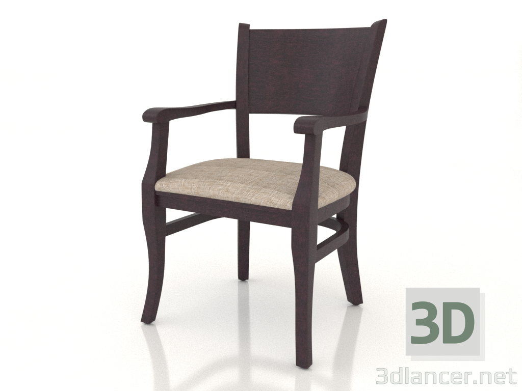 3d model Chair (armchair) Bristol (Rosewood) - preview