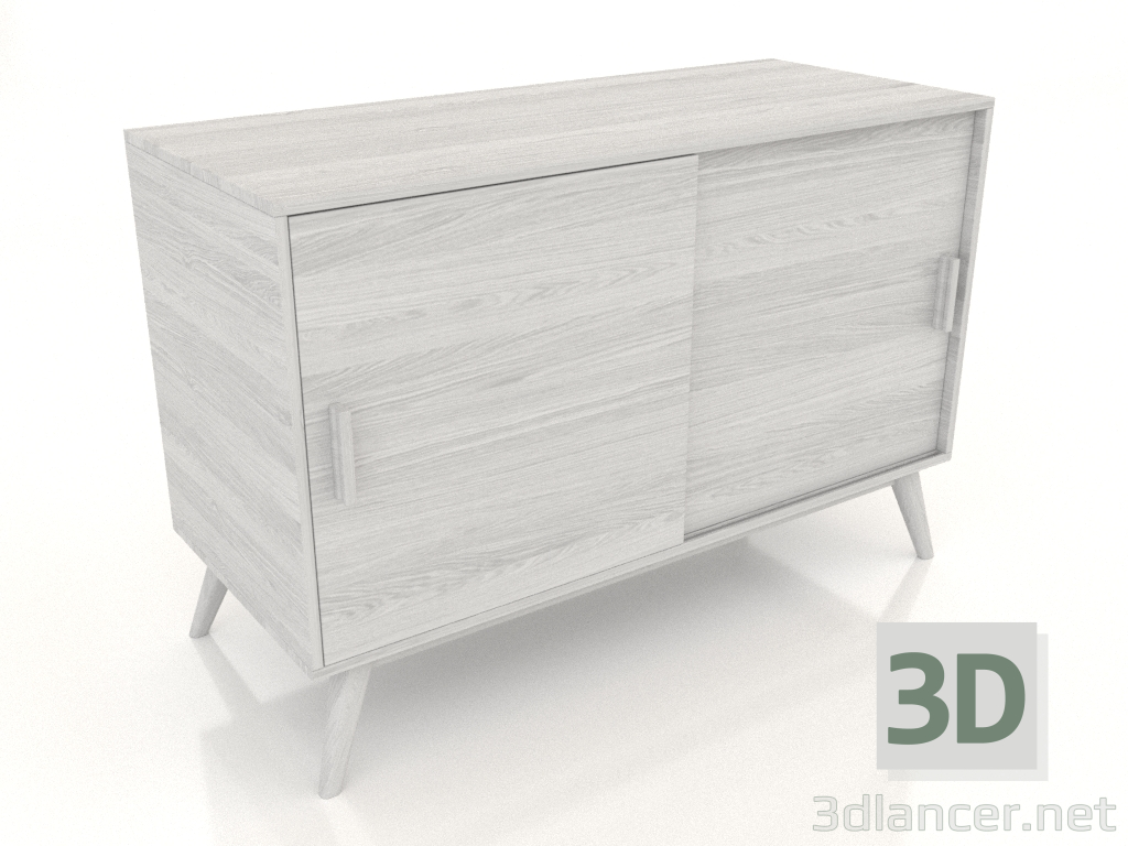 3D Modell Kommode 2 1200x500 mm (weiß RAL 9010) - Vorschau