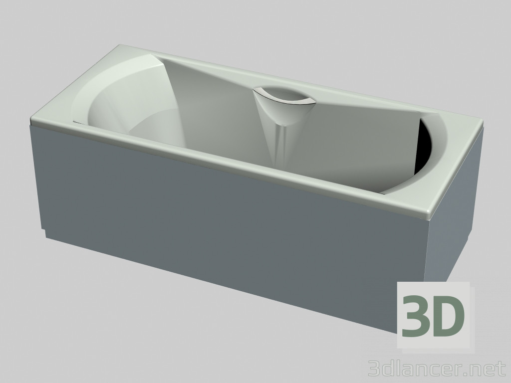 3d модель Прямокутні ванна з панелей Соната 170 – превью