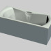 3d model Rectangular bath with panels Sonata 170 - preview