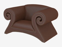 Armchair leather in art-deco style A161