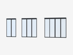 Zwischenraumabtrennung von A7 (schwarz-weißes Glas)