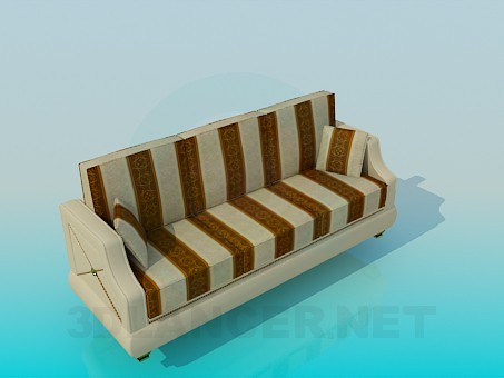 3d model Striped sofa - preview