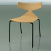 3d model Stackable chair 3701 (4 metal legs, Natural oak, V39) - preview