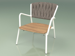 Chaise 227 (Métal Lait, Ceinture Rembourrée Gris-Sable)