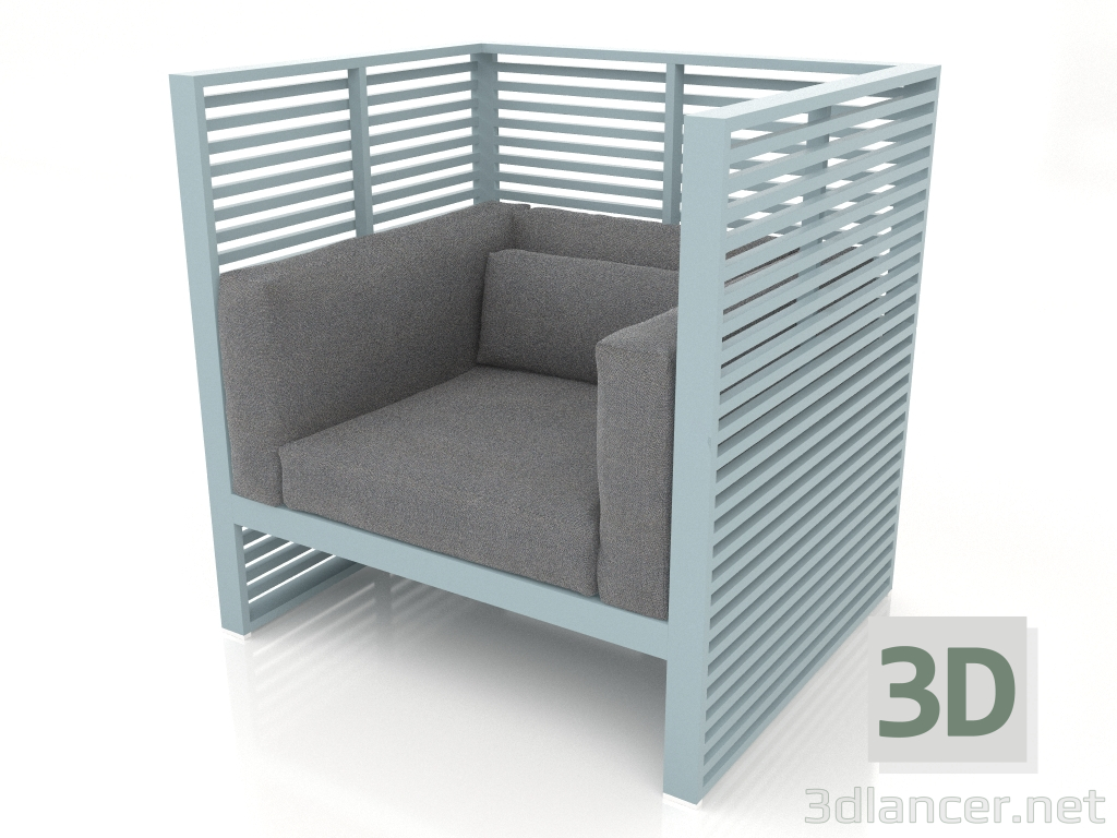 3d model Armchair Normando (Blue gray) - preview