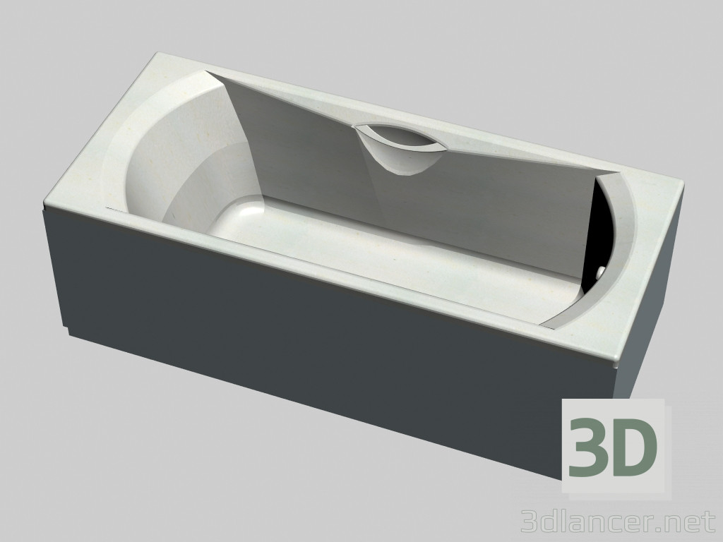 3d model Bañera rectangular con paneles Sonata 180 - vista previa