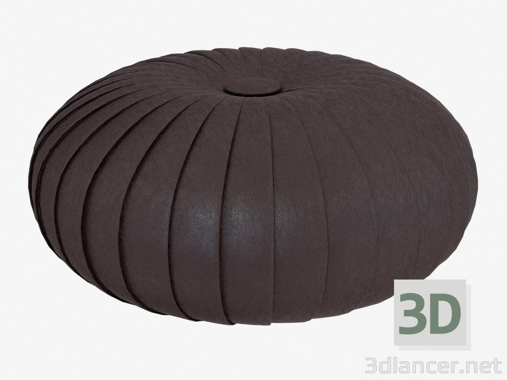 3d model Bolsa de poof de cuero - vista previa