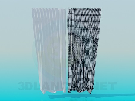 Modelo 3d Cortinas - preview