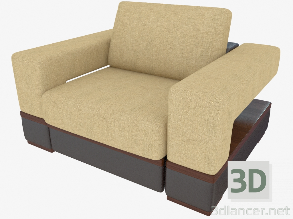 3d model Sillón tapizado - vista previa