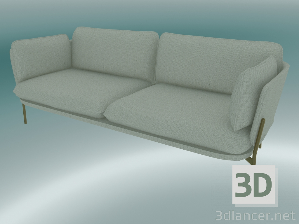 Modelo 3d Sofá Sofá (LN3.2, 84x220 H 75cm, pernas bronzeadas, Sunniva 2 811) - preview