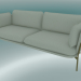 modello 3D Divano Divano (LN3.2, 84x220 H 75cm, gambe bronzate, Sunniva 2 811) - anteprima