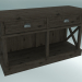 Modelo 3d Suporte para TV Cambridge com 2 gavetas pequenas (Dark Oak) - preview