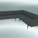 3D Modell Ecksofa Outline (Remix 163, Schwarz) - Vorschau