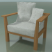 3d model Sillón de exterior, en teca, teca natural InOut (01) - vista previa